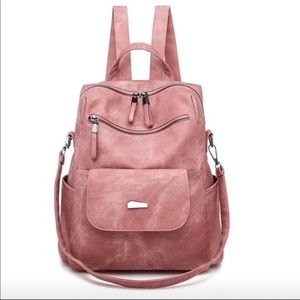 Gray/Pink Fashion backpack